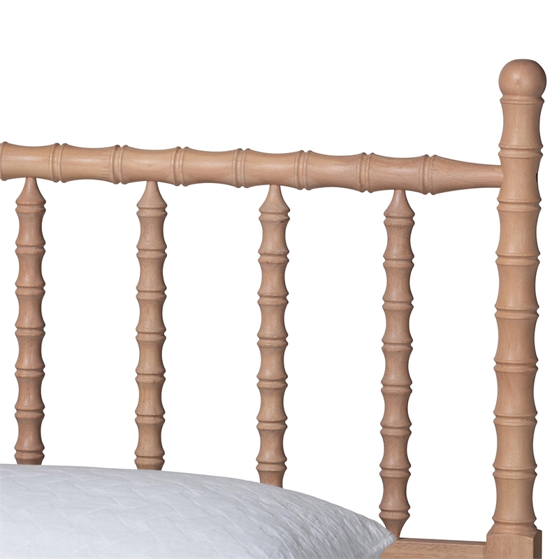Baxton Studio Laurent Bamboo-Style 4-Piece Bedroom Set Platform Bed Queen