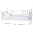 Baxton Studio Laurent Daybed Spindle Platform Bed Frame White