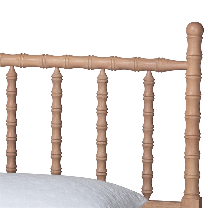 Baxton Studio Laurent Bamboo-Style 5-Piece Bedroom Set Platform Bed Queen
