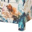 Baxton Studio Adeline End Table with Printed Motif 3-Drawer Storage Cabinet