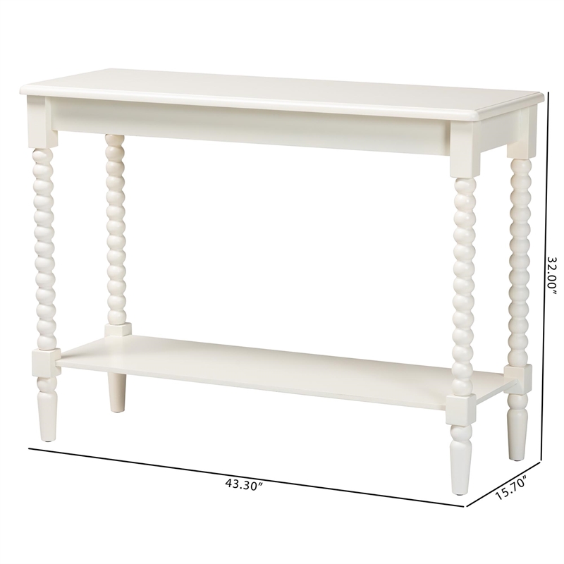 Baxton Studio Bayard Console Table with Bobbin Legs - Spindle Leg Accent Table