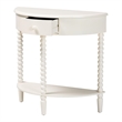Baxton Studio Raynera Bobbin-Leg Demilune Console Table Half-Moon Accent Table