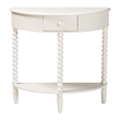 Baxton Studio Raynera Bobbin-Leg Demilune Console Table Half-Moon Accent Table