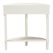 Baxton Studio Raynera Bobbin-Leg Demilune Console Table Half-Moon Accent Table