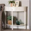 Baxton Studio Raynera Bobbin-Leg Demilune Console Table Half-Moon Accent Table