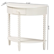 Baxton Studio Raynera Bobbin-Leg Demilune Console Table Half-Moon Accent Table