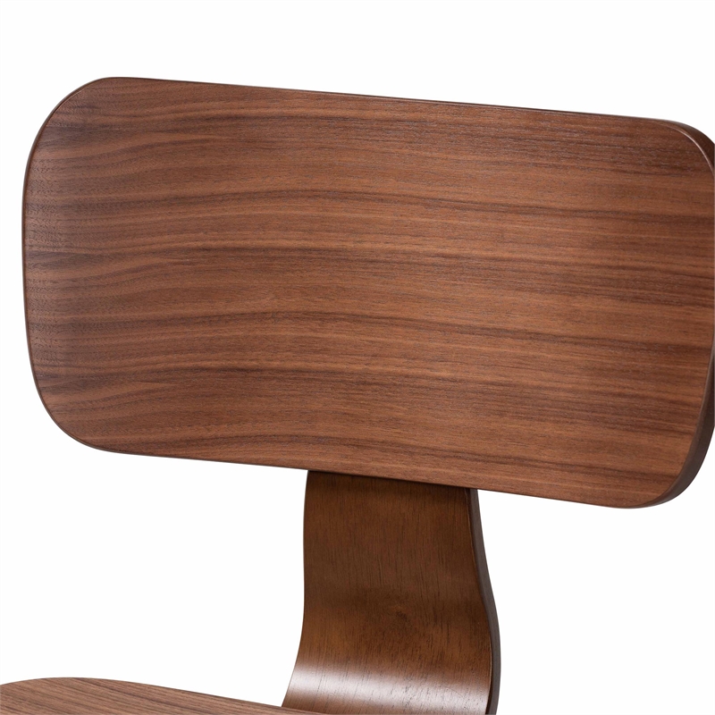 Baxton Studio Billie Wood 2-Piece Dining Chair Set Bentwood Frame Seating
