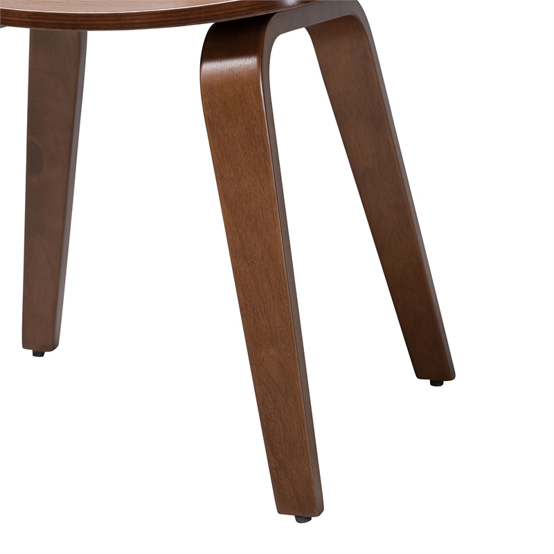 Baxton Studio Billie Wood 2-Piece Dining Chair Set Bentwood Frame Seating