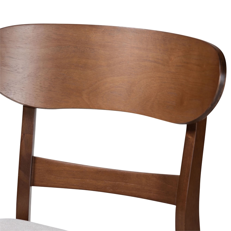 Baxton Studio Everwood 2-Piece Dining Chair Set Bentwood Frame Seating