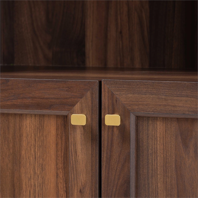 Baxton Studio Hayes Wood Cabinet with Arch Top Modern Display Piece