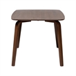 Baxton Studio Billie Wood Dining Table Bentwood Leg Table with Rectangular Top