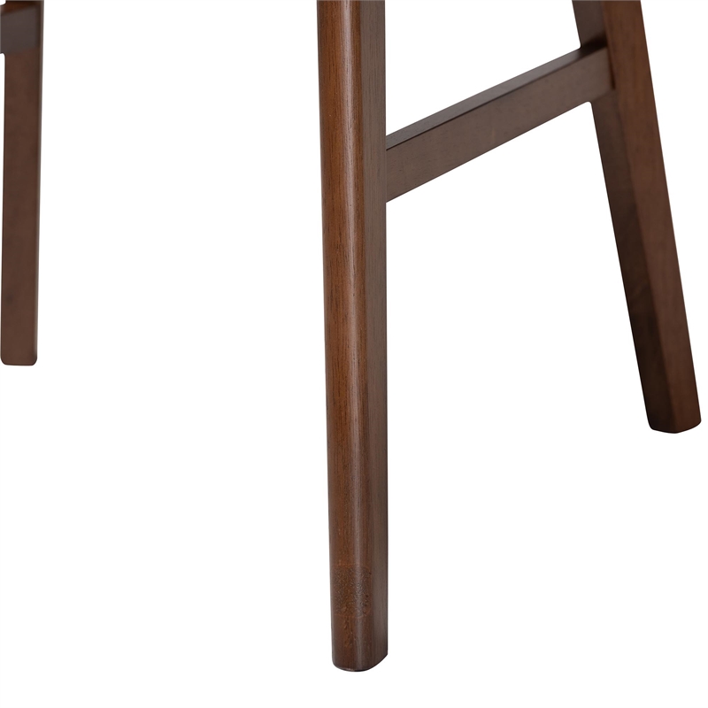 Baxton Studio Reva Wood 5-Piece Dining Set Mid-Century Modern Table