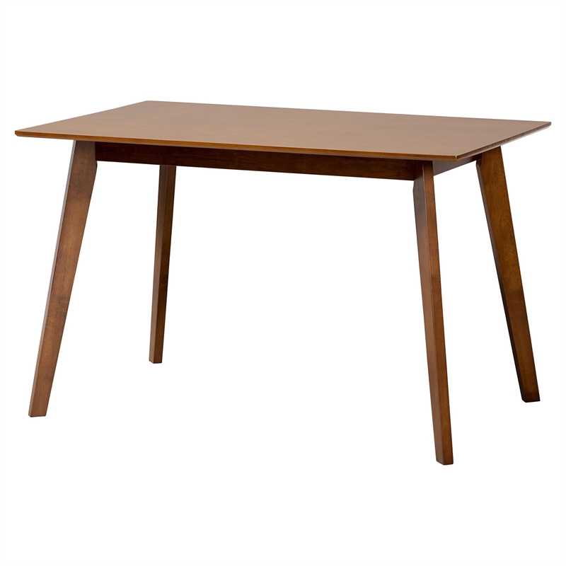 Baxton Studio Kristy 5-Piece Dining Set Mid-Century Modern Rectangle Table