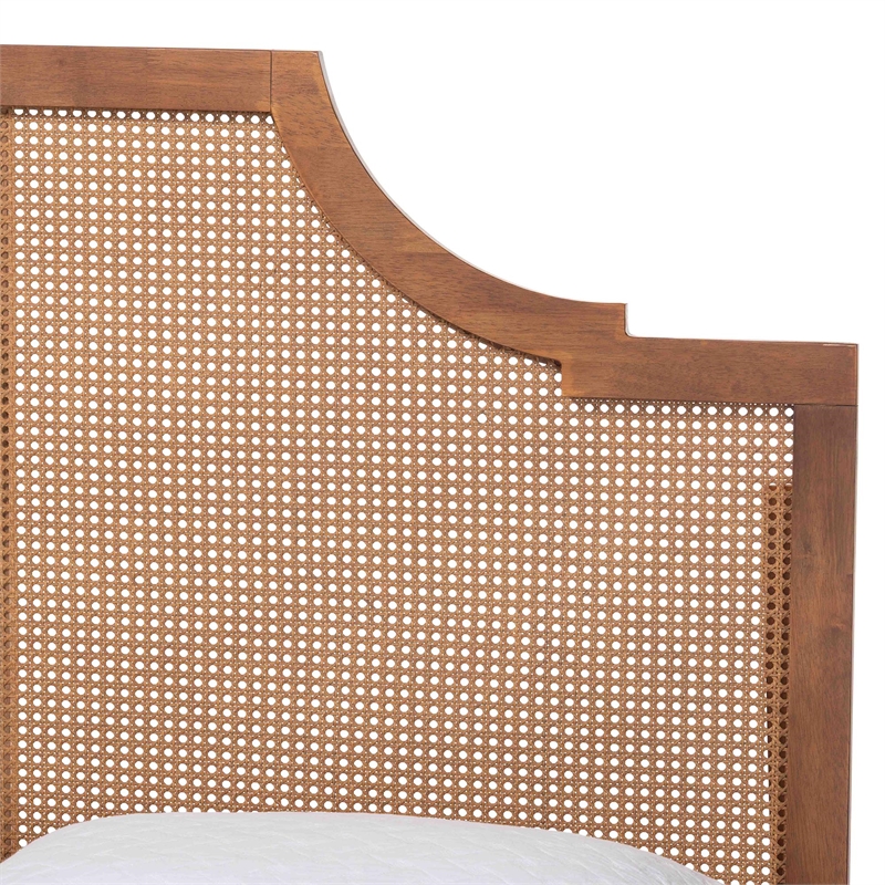 Baxton Studio Rodolfo Platform Bed Mid-Century Modern Bed King