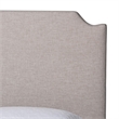 Baxton Studio Ronelyn Platform Bed with Pleated Skirt Fabric Bed Frame Queen