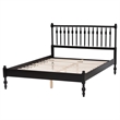 Baxton Studio Callison Spindle Platform Bed Turned Bed Frame Black Full