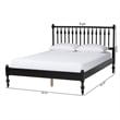 Baxton Studio Callison Spindle Platform Bed Turned Bed Frame Black Full
