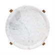Baxton Studio Phaedra Round Marble End Table Modern Accent Table