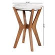 Baxton Studio Phaedra Round Marble End Table Modern Accent Table