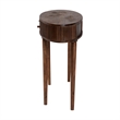 Baxton Studio Linore Fluted Wood Console Table 2-Drawer Oval Accent Table