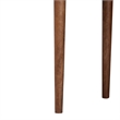 Baxton Studio Linore Fluted Wood Console Table 2-Drawer Oval Accent Table