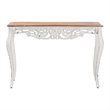 Baxton Studio Riquin Distressed Wood Console Table Carved Wood Accent Table