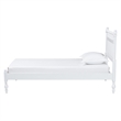 Baxton Studio Callison Spindle Platform Bed Turned Bed Frame White Twin