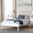 Baxton Studio Callison Spindle Platform Bed Turned Bed Frame White Twin
