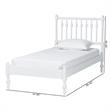Baxton Studio Callison Spindle Platform Bed Turned Bed Frame White Twin