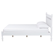 Baxton Studio Callison Spindle Platform Bed Turned Bed Frame White Full