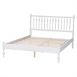 Baxton Studio Callison Spindle Platform Bed Turned Bed Frame White Full