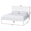 Baxton Studio Callison Spindle Platform Bed Turned Bed Frame White Full