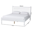 Baxton Studio Callison Spindle Platform Bed Turned Bed Frame White Full