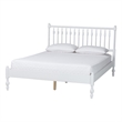 Baxton Studio Callison Spindle Platform Bed Turned Bed Frame White Full