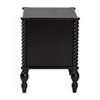 Baxton Studio Callison Spindle Nightstand 2-Drawer Farmhouse Bedside Table Black