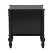 Baxton Studio Callison Spindle Nightstand 2-Drawer Farmhouse Bedside Table Black