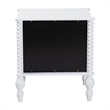 Baxton Studio Callison Spindle Nightstand 2-Drawer Farmhouse Bedside Table White