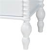 Baxton Studio Callison Spindle Nightstand 2-Drawer Farmhouse Bedside Table White