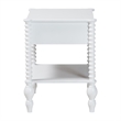 Baxton Studio Callison Spindle Nightstand 1-Drawer Farmhouse Bedside Table White
