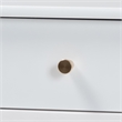 Baxton Studio Callison Spindle Nightstand 1-Drawer Farmhouse Bedside Table White