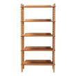 Baxton Studio Lucera Display Shelf 5-Tier Open Frame Vertical Bookcase Oak Brown