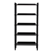 Baxton Studio Lucera Display Shelf 5-Tier Open Frame Vertical Bookcase Black