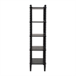 Baxton Studio Lucera Display Shelf 5-Tier Open Frame Vertical Bookcase Black