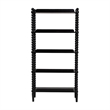 Baxton Studio Lucera Display Shelf 5-Tier Open Frame Vertical Bookcase Black