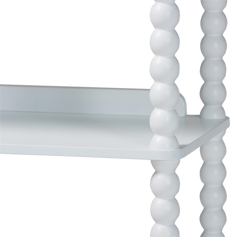 Baxton Studio Lucera Display Shelf 5-Tier Open Frame Vertical Bookcase White