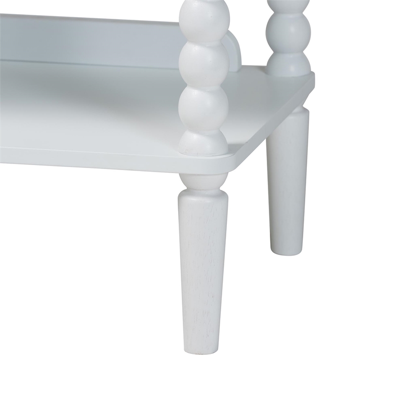 Baxton Studio Lucera Display Shelf 5-Tier Open Frame Vertical Bookcase White