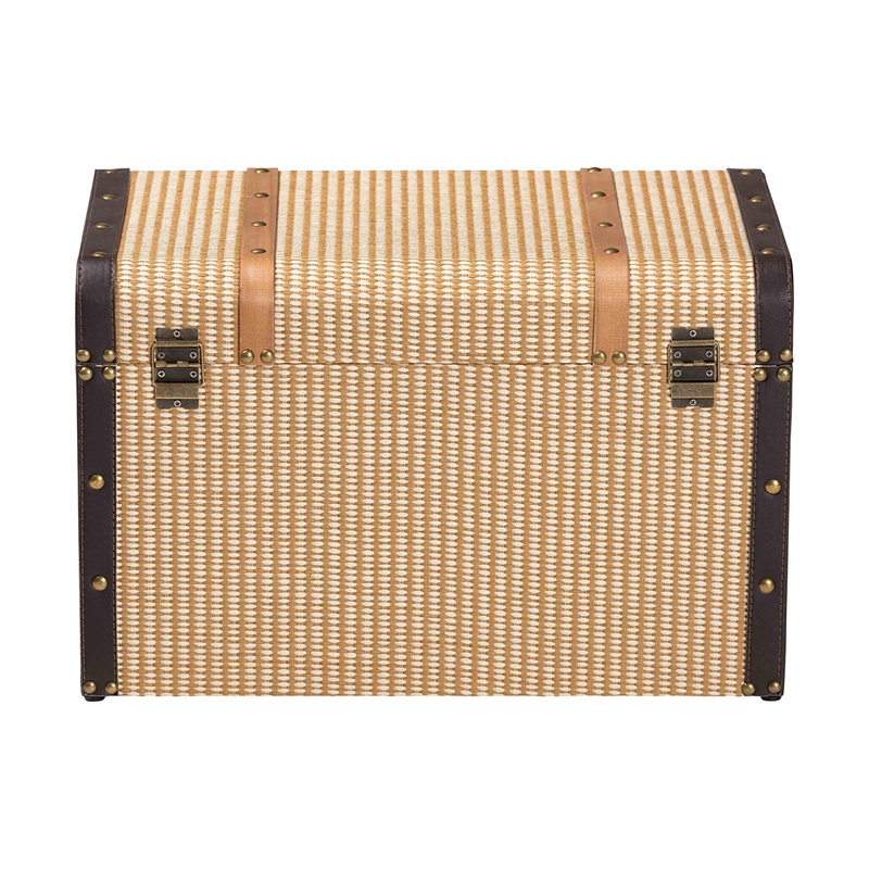 Baxton Studio Manton Storage Trunk Decorative Storage Chest with Hinged Top