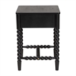 Baxton Studio Brantley Spindle Nightstand 1-Drawer Bedside Table Black