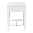 Baxton Studio Brantley Spindle Nightstand 1-Drawer Bedside Table White