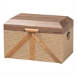 Baxton Studio Kande Storage Trunk Decorative Storage Chest with Hinged Top